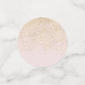 Blush Pink & Gold Modern Elegant Glam Party Confetti (Kleine voorkant)