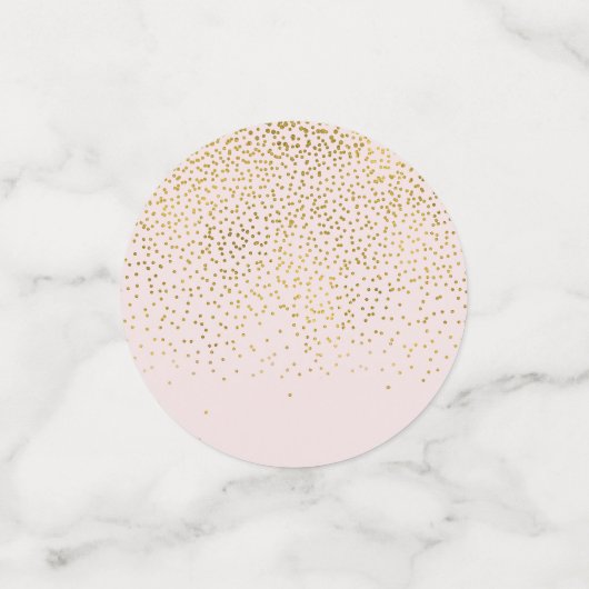 Blush Pink & Gold Modern Elegant Glam Party Confetti (Kleine voorkant)
