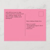 Blush Pink Gold Modern Wedding RSVP met Menu (Achterkant)