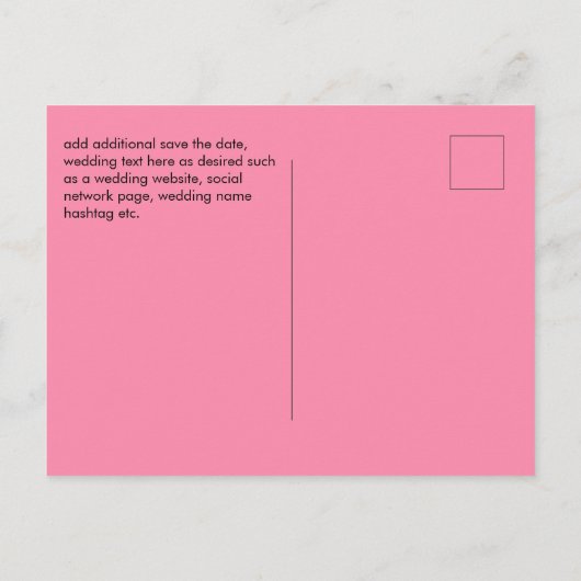 Blush Pink Gold Modern Weduwen Save Dates Briefkaart (Achterkant)