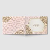 Blush Pink Gold Moroccan Arabian Night Wedding Gastenboek (Volledig)
