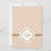 Blush Pink Gold Moroccan Wedding Invitations Kaart (Achterkant)