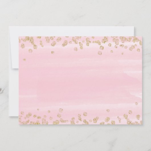 Blush Pink & Gold ONE 1e verjaardag Uitnodiging (Achterkant)