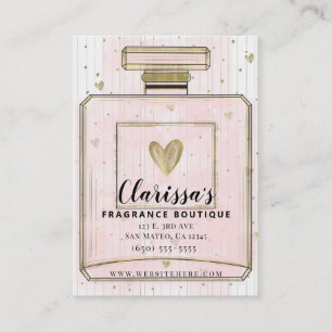 Blush Pink & Gold Paris Parfum Fragrance Boutique Visitekaartje