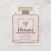 Blush Pink & Gold Paris Parfum Parfum Parfum Parfu Visitekaartje (Achterkant)