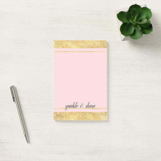 Blush Pink Gold Post-it® Notes (Kantoor)