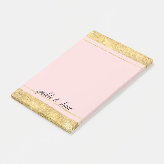 Blush Pink Gold Post-it® Notes (Schuin)