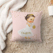 Blush Pink Gold Princess Nursery | Naam Baby Girl Kussen (Deken)