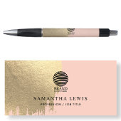 Blush Pink Gold Promotionele Zakelijke Logo & Naam Pen