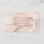 Blush Pink Gold QR-codeagaat Visitekaartje (Achterkant)
