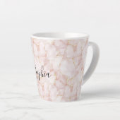Blush Pink Gold Rose Petals Floral Latte Mok (Rechterhoek)