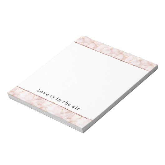 Blush Pink Gold Rose Petals Notitieblok (Linkerzijde)