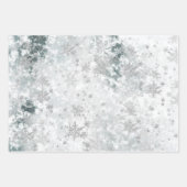 Blush Pink Gold Silver Snowflakes, bevroren Lake I Inpakpapier Vel (Voorkant 2)