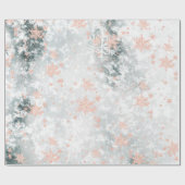 Blush Pink Gold Snowflakes, bevroren Lake Ice Cadeaupapier (Vlak)