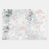 Blush Pink Gold Snowflakes, bevroren Lake Ice Inpakpapier Vel (Voorkant 2)