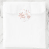 Blush Pink Gold Snowflakes White Ronde Sticker (Tas)