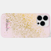 Blush Pink Gold Sparkle Case-Mate iPhone Case (Achterkant (horizontaal))