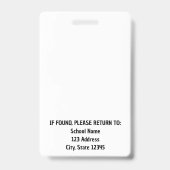 Blush Pink Gold Sparkle-leraar Badge (Achterkant)