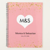 Blush Pink Gold Sparkles Wedding Planner (Voorkant)