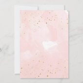 Blush Pink Gold Splatter Glam verjaardagsfeest eve Kaart (Achterkant)