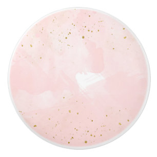 Blush Pink & Gold Splatter Modern Bedroom Dresser Keramische Knop