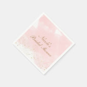 Blush Pink & Gold Splatter Modern Vrijgezellenfees Servetten (Hoek)