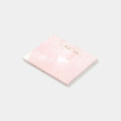 Blush Pink Gold Splatter Moderne Glam Aangepast Post-it® Notes (Schuin)