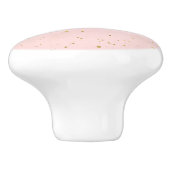 Blush Pink & Gold Splatter Moderne Slaapkamer Dres Keramische Knop (Zijkant)