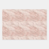 Blush Pink Gold Spletters Abstract Inpakpapier Vel (Voorkant 2)