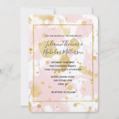 Blush Pink Gold Spletters Abstract Kaart (Voorkant)
