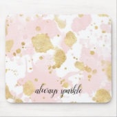 Blush Pink Gold Spletters Abstract Muismat (Voorkant)