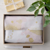 Blush Pink Gold Spletters Abstract Tissuepapier (Geschenk)