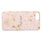 Blush Pink Gold-Spletters Case-Mate iPhone Case (Achterkant (Horizontaal))