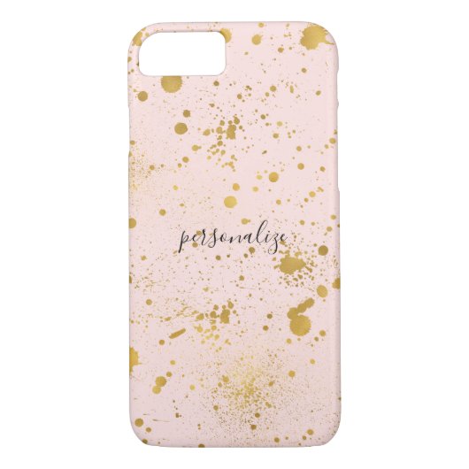 Blush Pink Gold-Spletters Case-Mate iPhone Case (Achterkant)