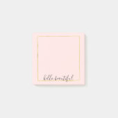 Blush Pink Gold Square Post-it® Notes (Voorkant)