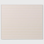 Blush Pink & Gold Stripe Wrapping Paper Cadeaupapier (Vlak)
