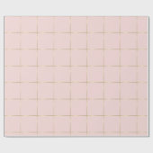 Blush Pink Gold Stripes Glamour Glanzend design Cadeaupapier (Vlak)
