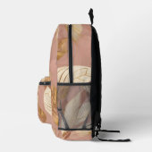 Blush Pink Gold Trendy Boho Leaves Collectie Bedrukte Rugzak (Rechts)