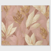 Blush Pink Gold Trendy Boho Leaves Collectie Cadeaupapier (Vlak)
