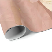 Blush Pink Gold Trendy Boho Leaves Collectie Cadeaupapier (Rol Hoek)