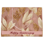Blush Pink Gold Trendy Boho Leaves Collectie Groot Cadeauzakje (Voorkant)