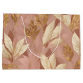 Blush Pink Gold Trendy Boho Leaves Collectie Groot Cadeauzakje (Achterkant)