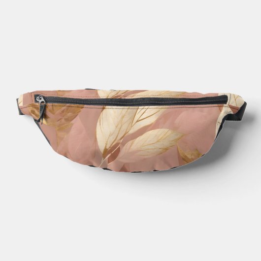 Blush Pink Gold Trendy Boho Leaves Collectie Heuptasje (Liggend)