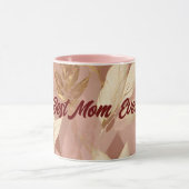 Blush Pink Gold Trendy Boho Leaves Collectie Mok (Midden)