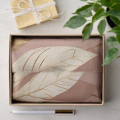 Blush Pink Gold Trendy Boho Leaves Collectie Tissuepapier (Geschenk)
