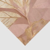 Blush Pink Gold Trendy Boho Leaves Collectie Tissuepapier (Detail)