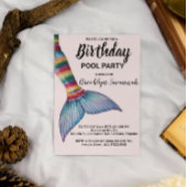 Blush Pink Gold Turquoise Zeemeermin Staart Pool P Briefkaart