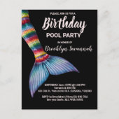 Blush Pink Gold Turquoise Zeemeermin Staart Pool P Briefkaart (Voorkant)