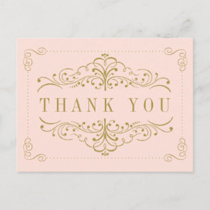 Blush Pink & Gold  Vrijgezellenfeest Briefkaart