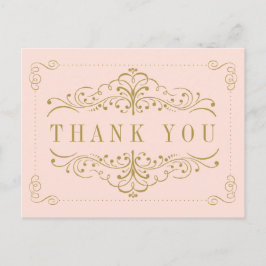 Blush Pink & Gold  Vrijgezellenfeest Briefkaart
